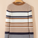  Avery Ribbed Trim Slim Sweater