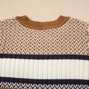 Avery Ribbed Trim Slim Sweater