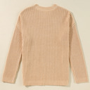 Apricot Medium Avery Side Slits Loose Sweater