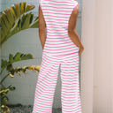  Avery Stripe Casual Wide Leg 2pcs