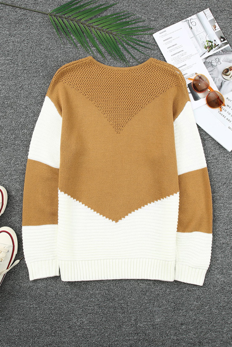 Avery tone Chevron Pullover Sweater