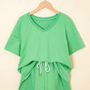  Avery Top and Patchwork Drawstring Shorts Set