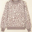 Gray XL Avery Trim Drop Shoulder Sweater