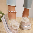 White Size 6 Ayah Breathable Lace Loafer Shoes