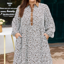 Khaki 3X Ayah Sleeve Loose Mini PLUS Dress