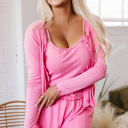  Ayla Cropped Cami Shorts and Cardigan Lounge Set