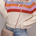  Ayla Striped Color Block Loose Sleeve Chic Sweater
