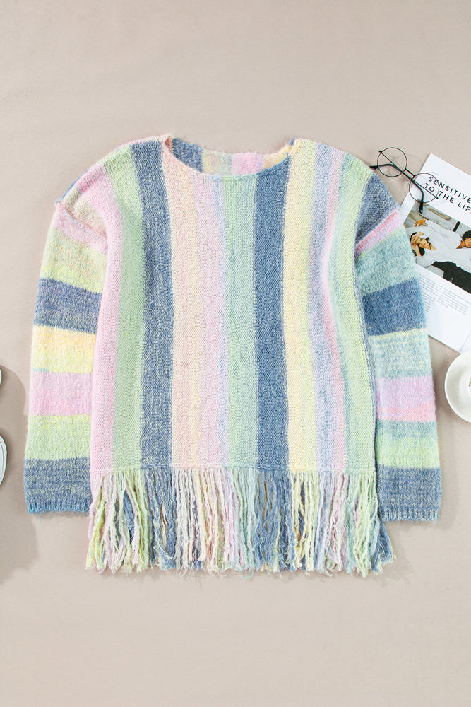 Aylani Fringed Tunic Sweater