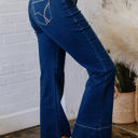  Ayleen Center Seam Deep Wash Straight Jeans
