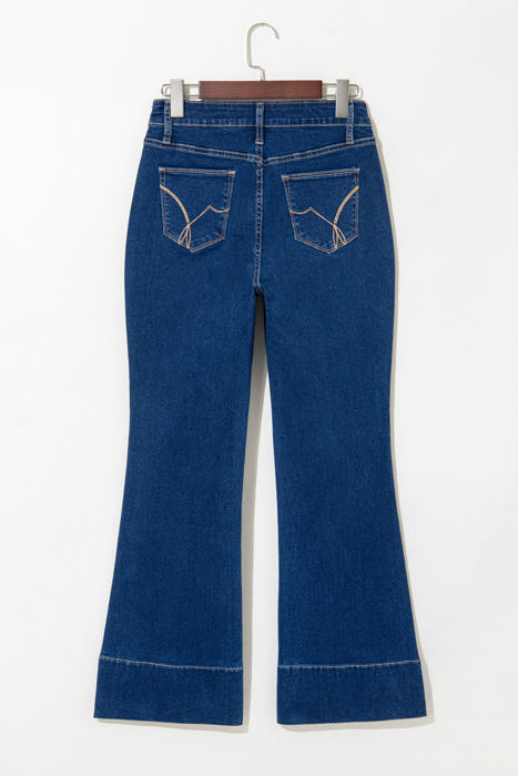 Ayleen Center Seam Deep Wash Straight Jeans