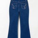  Ayleen Center Seam Deep Wash Straight Jeans