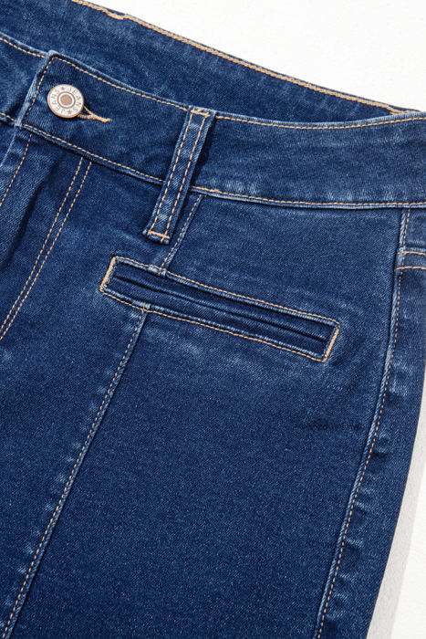 Ayleen Center Seam Deep Wash Straight Jeans