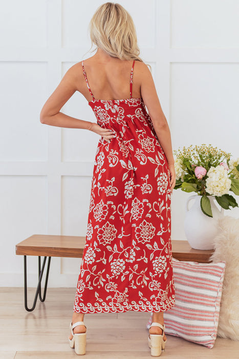 Aylin Floral Spaghetti Strap Maxi Dress