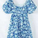  Azalea Floral Puff Sleeve Babydoll Mini Dress