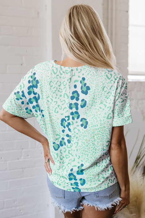 Azalea Print Short Sleeve Blouse