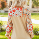  Azari Plaid Patchwork Casual Top