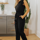  Azariah Drawstring Elastic Waistband Jumpsuit