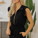  Azariah Drawstring Elastic Waistband Jumpsuit