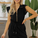  Azariah Drawstring Elastic Waistband Jumpsuit