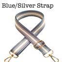 Blue/Silver Stripe Bag Straps