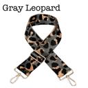 Gray Leopard Bag Straps