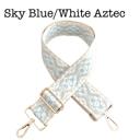 SkyBlue/White Aztec Bag Straps