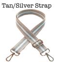 Tan/Silver Stripe Bag Straps