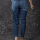  Bailee Distressed Button Fly High Waist Jeans