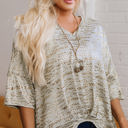  Bailee Leopard Half Sleeve V Neck Loose Fit Top