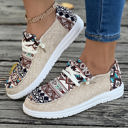  Bailee Vintage Aztec Lace-up Flat Shoes