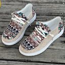  Bailee Vintage Aztec Lace-up Flat Shoes