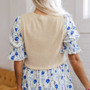  Barbara Waffle Floral Peplum Blouse