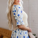  Barbara Waffle Floral Peplum Blouse