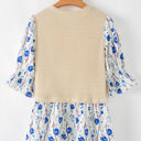  Barbara Waffle Floral Peplum Blouse