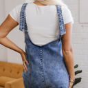  Baylee Sleeveless U Neck Patched Pocket Denim Romper