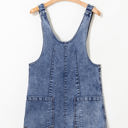  Baylee Sleeveless U Neck Patched Pocket Denim Romper
