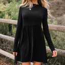 Black Large Beajena Long Sleeve Mini Dress