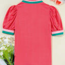  Becky V Neck Short Sleeve Blouse