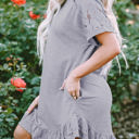  Belen Lace Ruffled T-shirt Dress