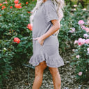  Belen Lace Ruffled T-shirt Dress