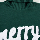  Belen Letter Embroidered High Sweater