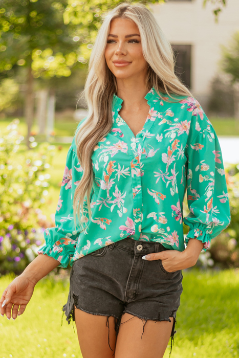 Bella Lantern Sleeve Front Shirt