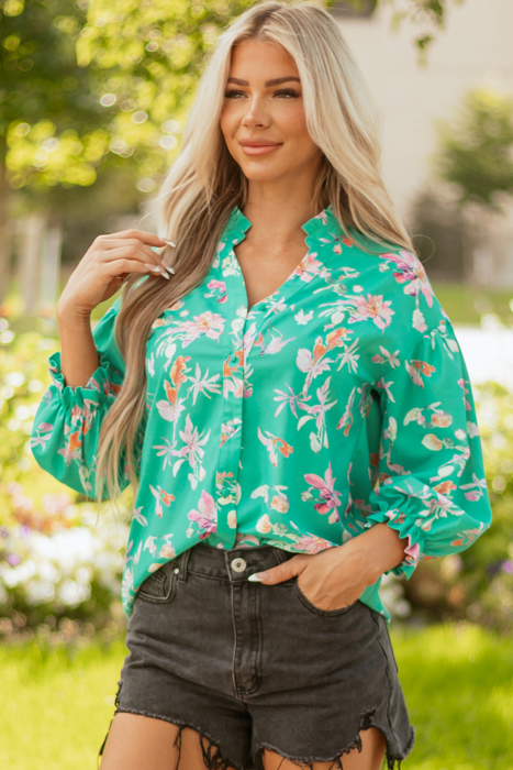 Bella Lantern Sleeve Front Shirt