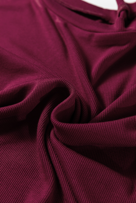 Bellamy Ribbed Body Patchwork Long Sleeve Top