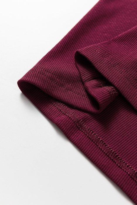 Bellamy Ribbed Body Patchwork Long Sleeve Top