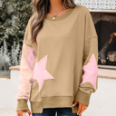 Pink XL Bern Hem Drop Shoulder Sweatshirt
