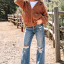  Bethany Up Hooded Sherpa Jacket