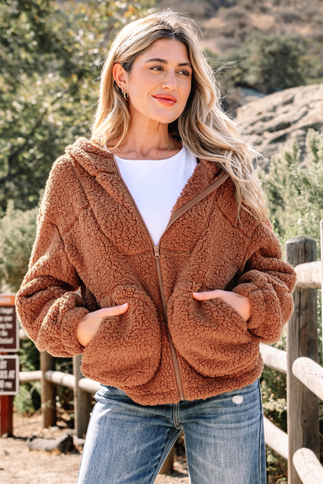 Bethany Up Hooded Sherpa Jacket