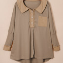  Bianca Waffle Knit Long Sleeve Top