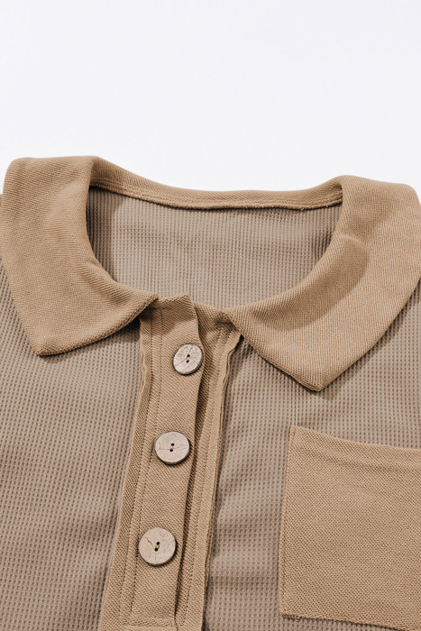 Bianca Waffle Knit Long Sleeve Top